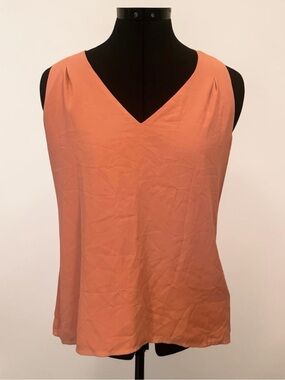 Banana Republic Women's V-Neck Sleeveless Blouse - Coral